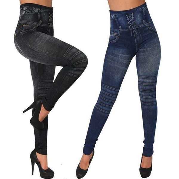 

s-3xl plus size jeans leggings high waist jeggings women seamless legging slim leggins female push up pants fashion 2019, Black
