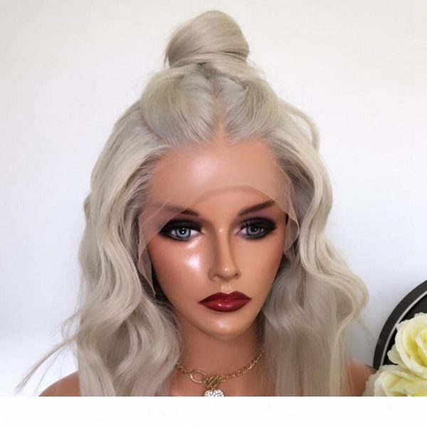 

short bob60# white blonde lace front wigs for women 150 density 13x4 lace front wigplatinum wave hair wigs, Black;brown