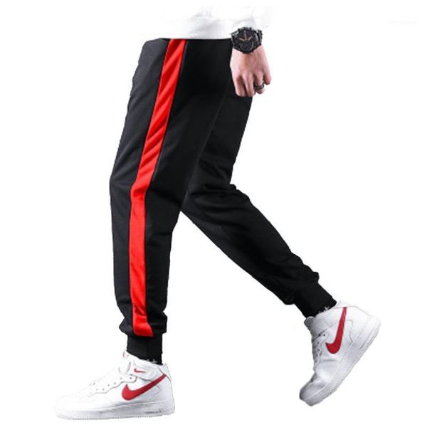 

knitted sports pants black gym jogging track pants autumn casual men's track slim micro-elastic1