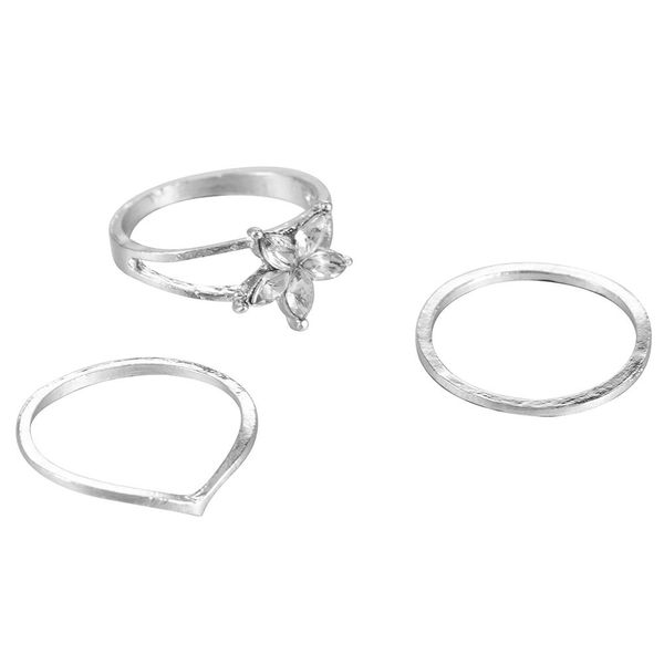 

3шт / набор знаменитостей daisy toe ring женщины punk стиль мода простой пляж ювелирные изделия 3шт / набор celebrity factory магазин jllsdw, Silver