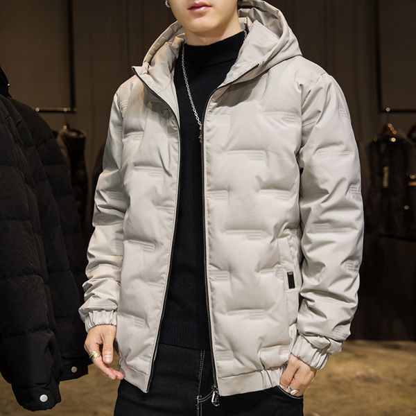 

Down et men's short 2021 new trend handsome cloth young students winter leisure fashion coat, Black