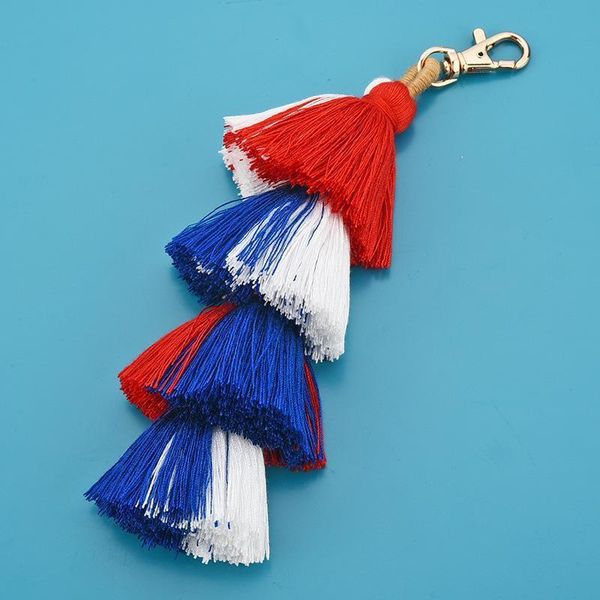 

1pcs bohemia cotton 4 layers mix tassel keychain diy garments bag craft accessories woman jewelry tassels fringe trim pendants h qyllhu