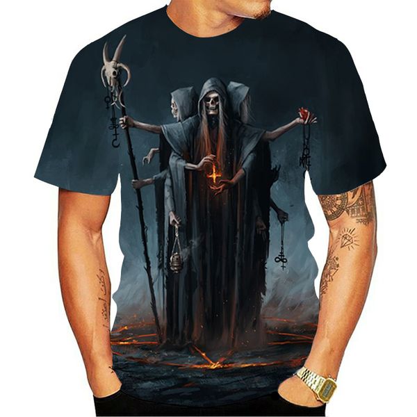 

compression punisher skull new street horror 3d print shirts horror comics oversized men clothing