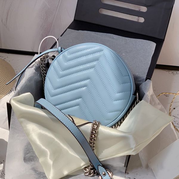 

designer bag marmont round mini bag fashion ladies handbags real leather heart back luxury women shoulder bags messenger bag with box