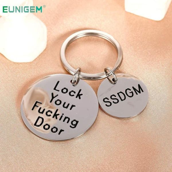 

funny friend gift keychain for women girlfriends her lock your door keychain christmas thanksgiving day gift for her1, Silver