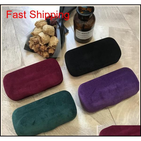 

new bee glasses box color suede sunglasses case brand red green sunglasses bag cloth 4 colors 4p7y8