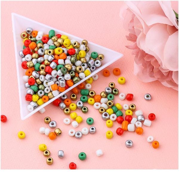 

m-4mm round colorful seed beads charms silver color glass beads for bracelet necklace earrings diy jewelry making 30g qylqcd