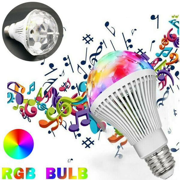 

3w rgb color changing rotating flash led crystal magic ball stage light bulb lamp for ktv disco party