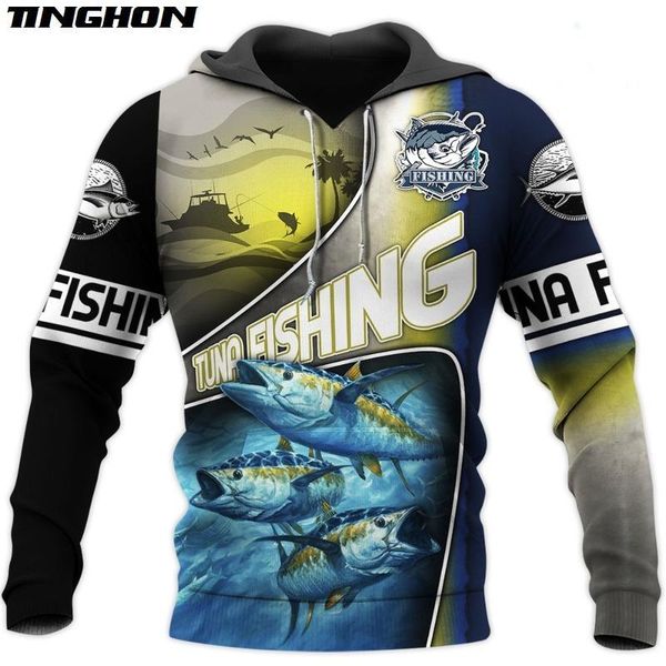 

tuna fishing 3d all over printed mens hoodies harajuku streetwear hoodie casual pullover autumn jacket tracksuits xs-7xl, Black