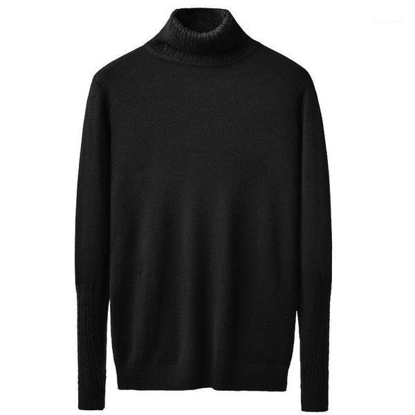 

cotton sweater men long sleeve turtleneck sweaters for men solid cashmere knittwear clothing hombres pullovers coats oversized1, White;black