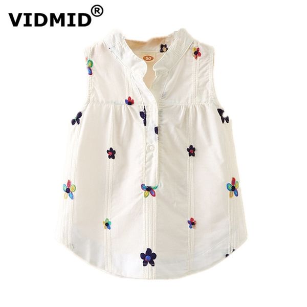 

vidmid toddler baby girls sleeveless blouses summer clothing kids girls shirts tank shirt children's clothes lj200819, White;black