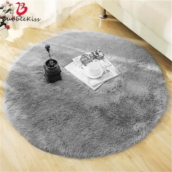 

fluffy round rug carpets for living room decor faux fur rugs kids room long plush rugs for bedroom shaggy area rug modern mats1