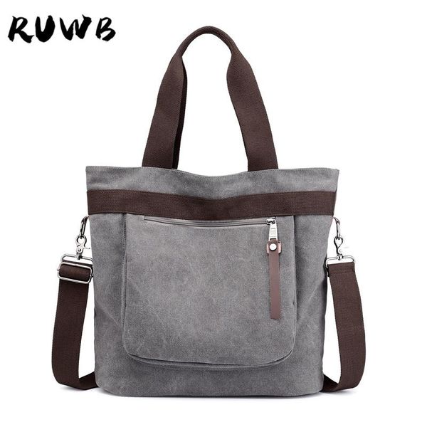

ruwb winter fashion women's bag ladies casual canvas bag female large capacity travel tote bags for women shopping shoulder bags