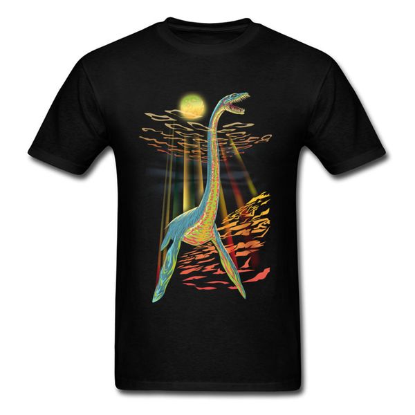 

sport cool t shirts for men graphic loch ness plesiosaur custom ink t-shirt spring summer & tees funny design dinosaur moon