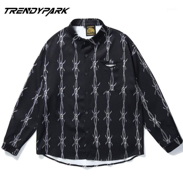 

men's shirt male designer casual shirts solid black rose print curve bottom men dress shirt hip hop hipster streetwear xxl1, White;black