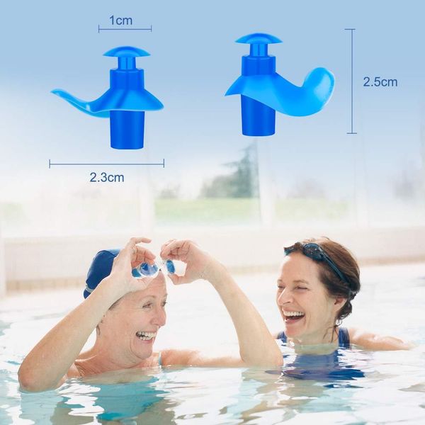 

swim ear plugs adults with storage case silicone waterproof earplugs for swimming diving showering surfing bathing water sports qyldig