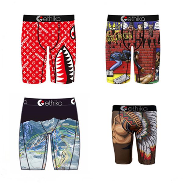 

underpants ethika men new fashion style classic boxers breathable underpant quick dry underwears size s-2xl, Black;white