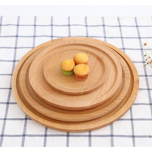 

round wood plate dish dessert plate sushi dish fruits platter dish tea server l tray cup holder bowl pad tablewar bbyzju lg2010