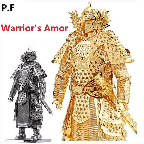 

3d metallic assembly model unique design warriors armor model puzzle general/samurai for kids/diy toys for artwork,gifts y200421