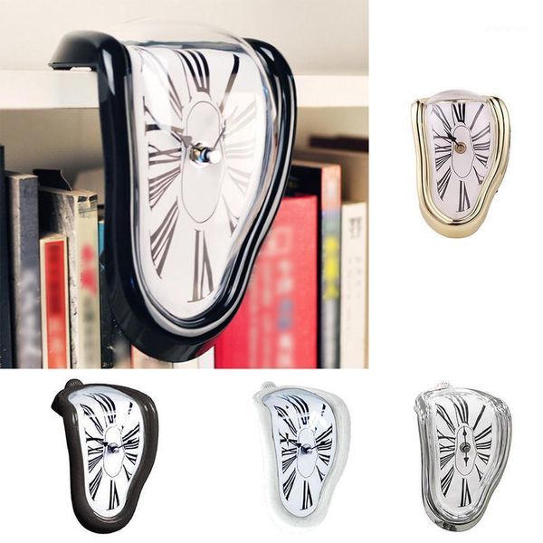 

innovative curved style wall clock table roman numerals right angle plastic retro deformation time without battery1 desk & clocks