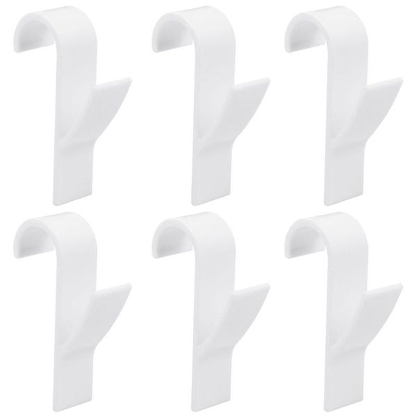 

6pcs transparent shape hooks towel hangers radiator tubular hooks