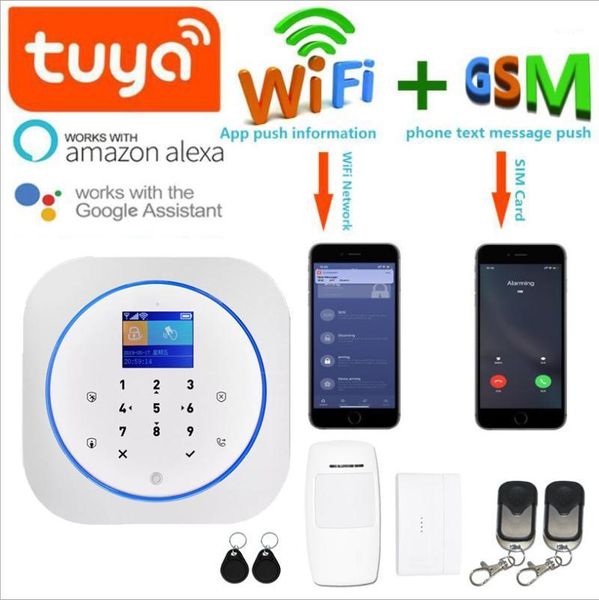 

alarm systems ihome wifi gsm portuguese polish romanian german spanish russian tuya home burgalar system wholesale433.92hz1