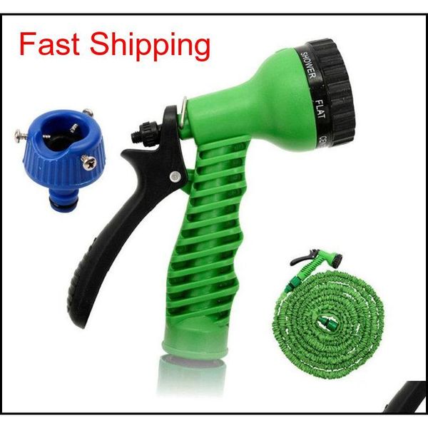 

3x expandable magic flexible water hose with 7in1 spray gun nozzle 25ft/50ft/75ft/100ft/125ft irrigation system gar qylmal homes2011