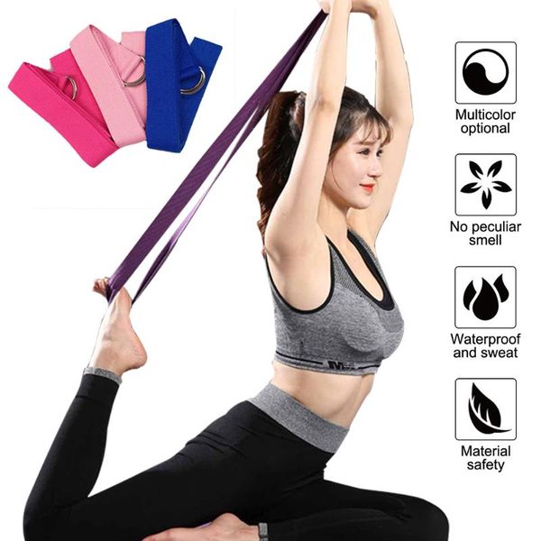 

elastic resistance bands yoga exercise gym pilates stretch straps push hip squat tension band ring adjustable