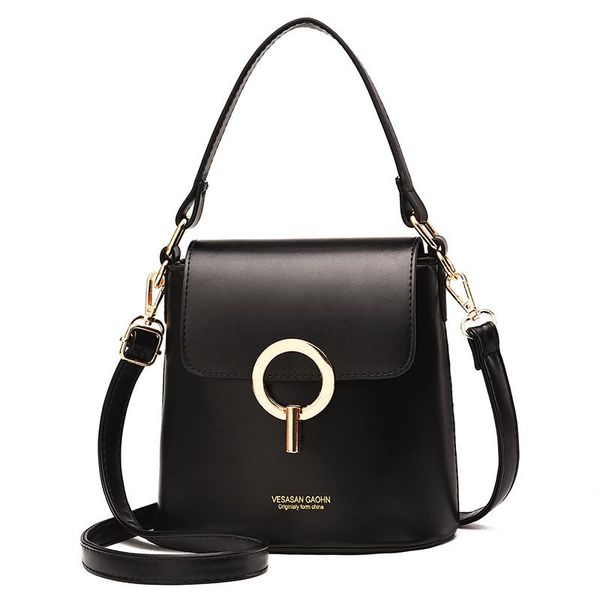 

ruou 2020 bucket bag fashion women bag leather handbags pu shoulder small flap crossbody bags for women messenger bags