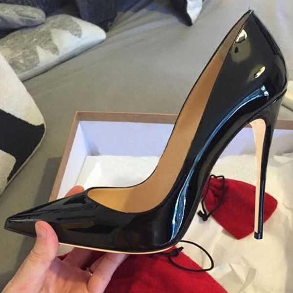 

luxury red bottom high heels lady designer wedding shoes women so kate style patent leather black nude heel pigalle girls point toe pumps