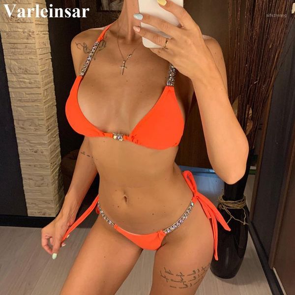 

new jewelled rhinestone bling diamond bikini women swimwear female swimsuit two-pieces bikini set bather bathing suit swim v22681, White;black