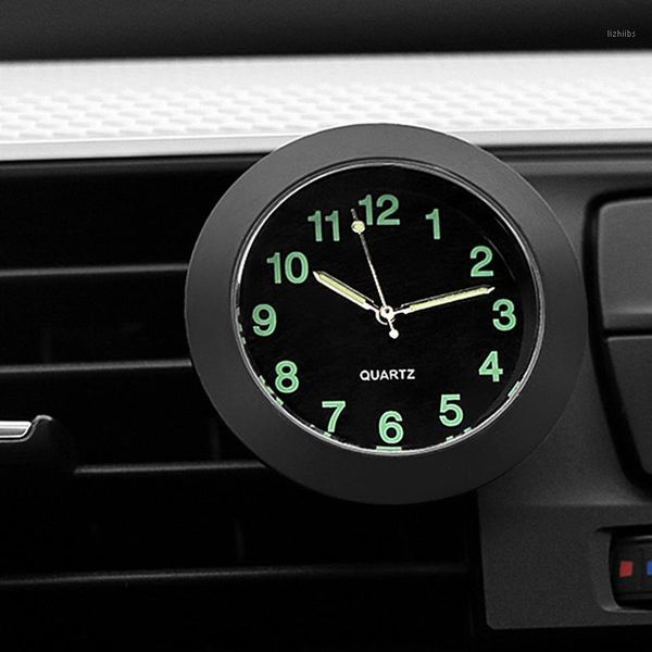 

home decor luminous auto gauge clock mini car air vent quartz clock with clip auto air outlet watch car styling decoration1