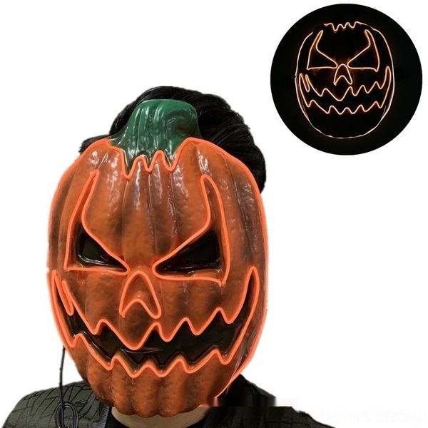 

5tagw luminous specializes in producing new lc1ia luminous facial pumpkin maskhalloween lantern el dasheng mask led makeup dance mask sel