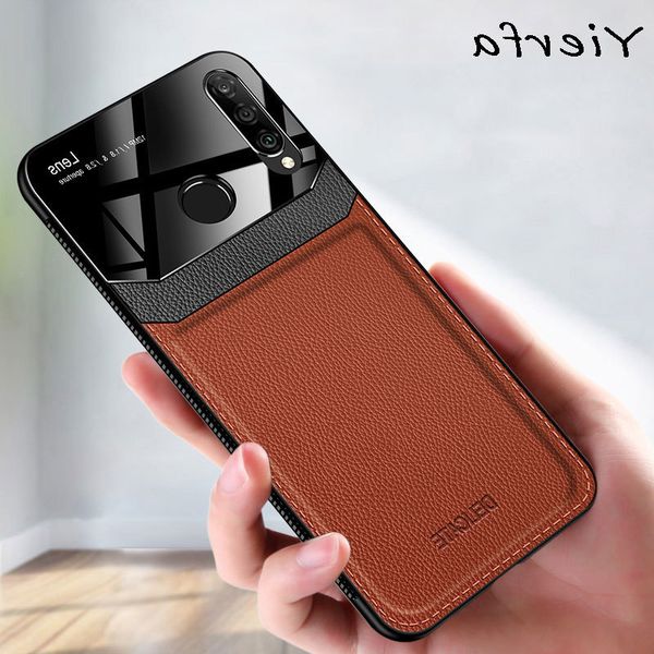 

for lite phone case pu leather silicone shockproof bumper on huawei p10 p20 p30 p40 pro plus back cover