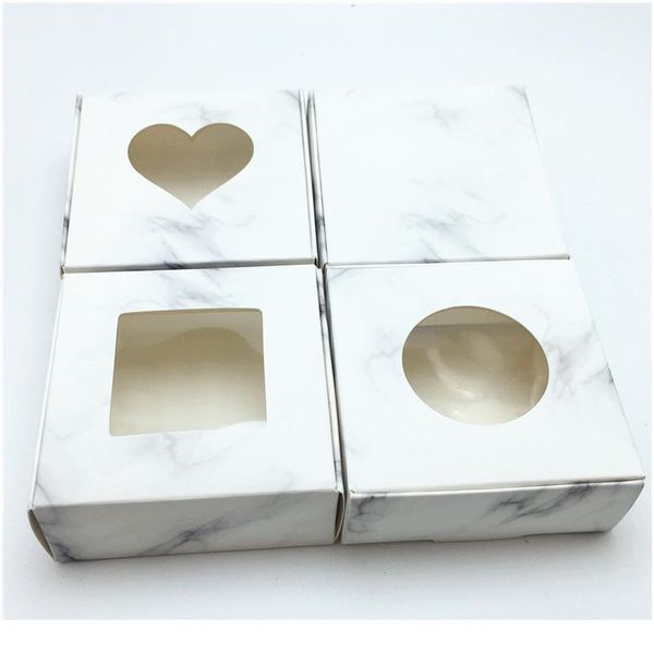 

24 pcs pvc window christmas candy brown gift packaging box for wedding\\candy\\crafts\\cake\\handmade soap packing gi jllfae