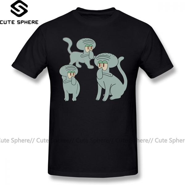 

squidward t shirt squidcats t-shirt plus size print tee shirt male short-sleeve fashion cute tshirt sport hooded sweatshirt hoodie