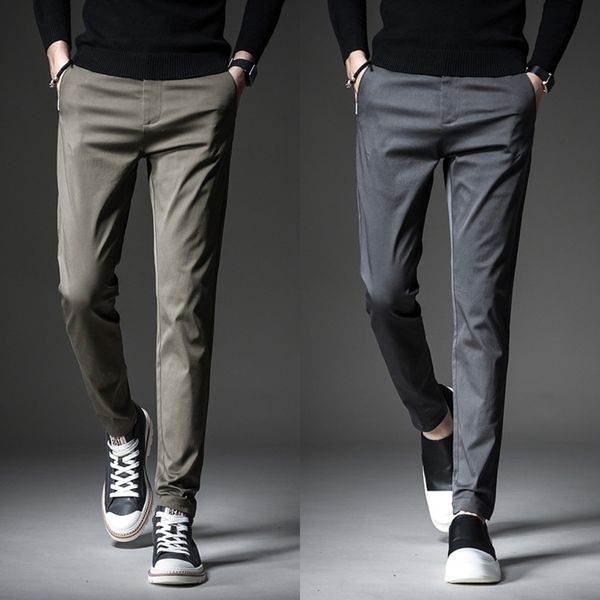 

u1rm2 men's 54oyd version of autumn and winter 2020 new trend trousers pants casual casual slim legged pants korean, Blue