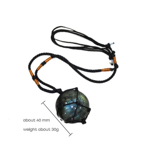 

retro natural labradorite moonstone stones pendants&necklaces sunlight shaped energy natural stone women men healing jllhmk, Black