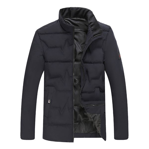 

dad's middle aged man's down korean version winter coat men's padded jaet, Black