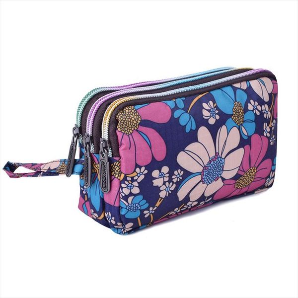 

ladies fashion cute 3 layer women wallet bag purse zipper clutch phone bag credit wallet card holder, Red;black