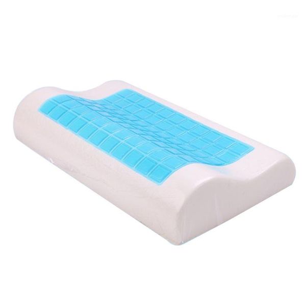 

cooling gel memory foam pillow head back spine support air cool contour snoring1