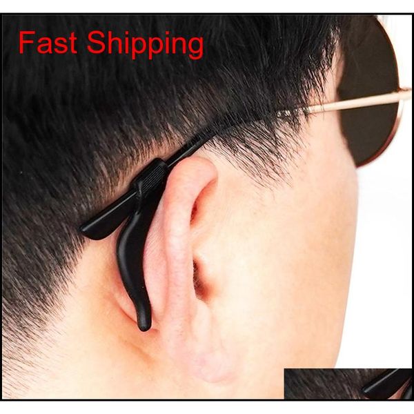 

100 pairs sile eyeglasses leg non-slip cover myopia reading glasses sunglasses anti slip ear hook fixed qylkvq mj_fashion, Silver