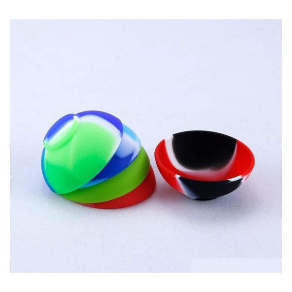 

bowl shape sile container food grade small rubber non-stick jars dab tool storage oil holder mini wax containe jlltzw xhhair