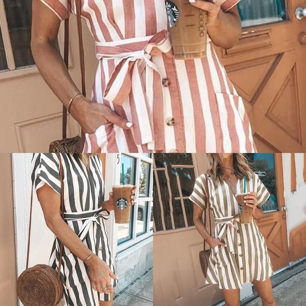 

h815c spring and summer new women's striped deep spring dress v and nbi1z new women's striped deep v skirt bandage skirt bandage d, Black;gray