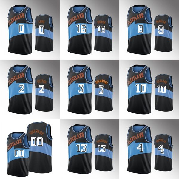 

cleveland cavaliers men kevin love collin sexton darius garland anniversary claasic nba black custom jersey