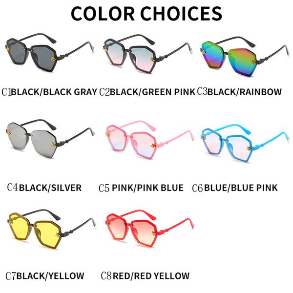 

fishing classic kids sunglasses square brand children designer eyeglasses cute hexagon shades for boy girl