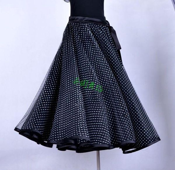 

2017 black dots ballroom dance skirts modern gypsy skirt flamenco dance costumes clothing for women's latin dress1, Black;red