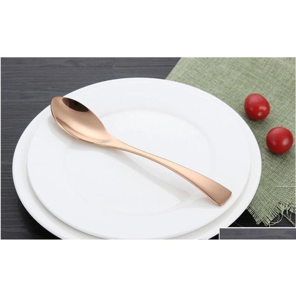 

4 piece/set rose gold stainless steel dinnerware sets tableware knife fork teaspoon cutle qyltmg my_home2010