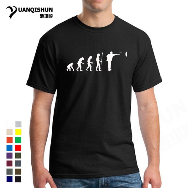 

sport fashion 16 colors human being evolution darts t shirt men short sleeve cotton funny dart t-shirt tshirt man clothing