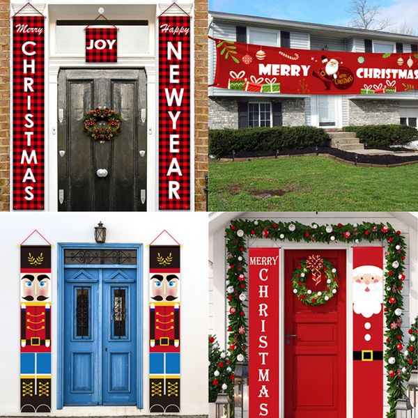 

merry door decor nutcracker soldier banner christmas decorations for home 2020 navidad xmas ornaments new year 2021